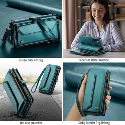 For Samsung Galaxy A56 5G CaseMe C36 Card Slots Zipper Wallet RFID Anti-theft Leather Phone Case(Blue) - Galaxy Phone Cases by CaseMe | Online Shopping UK | buy2fix
