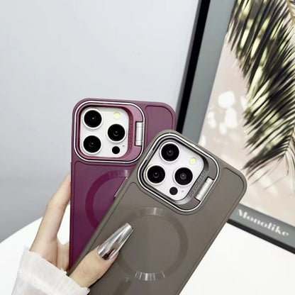 For iPhone 16 Pro Max CD Texture Frosted MagSafe Lens Holder Phone Case(Green) by buy2fix