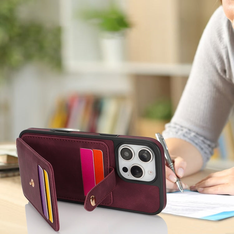 For iPhone 14 Crossbody Skin Card Bag Lanyard Phone Case(Red) - iPhone 14 Cases by buy2fix | Online Shopping UK | buy2fix