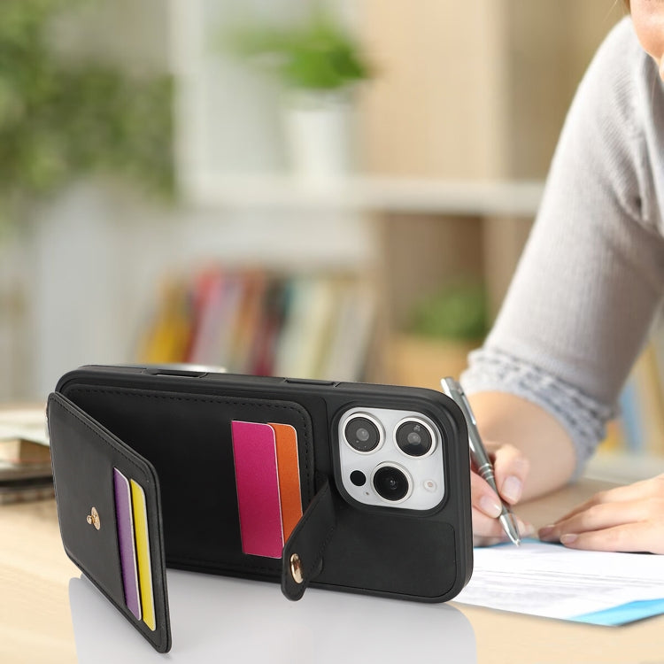 For iPhone 14 Crossbody Skin Card Bag Lanyard Phone Case(Black) - iPhone 14 Cases by buy2fix | Online Shopping UK | buy2fix