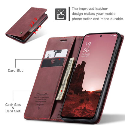 For OPPO Reno12 5G Global CaseMe 013 Multifunctional Horizontal Flip Leather Phone Case(Red) - OPPO Cases by CaseMe | Online Shopping UK | buy2fix