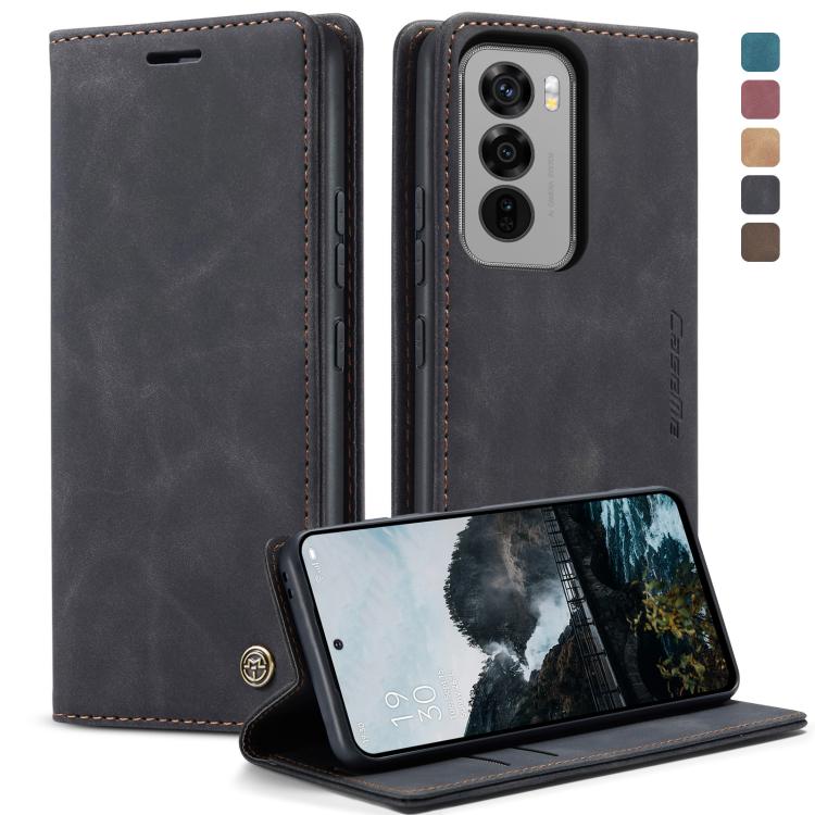 For OPPO Reno12 5G Global CaseMe 013 Multifunctional Horizontal Flip Leather Phone Case(Black) by CaseMe