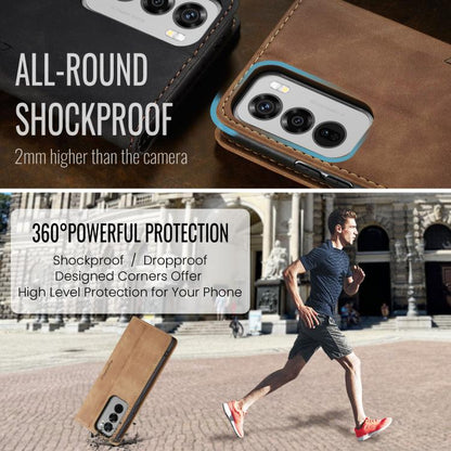 For OPPO Reno12 Pro 5G Global CaseMe 013 Multifunctional Horizontal Flip Leather Phone Case(Brown) - OPPO Cases by CaseMe | Online Shopping UK | buy2fix