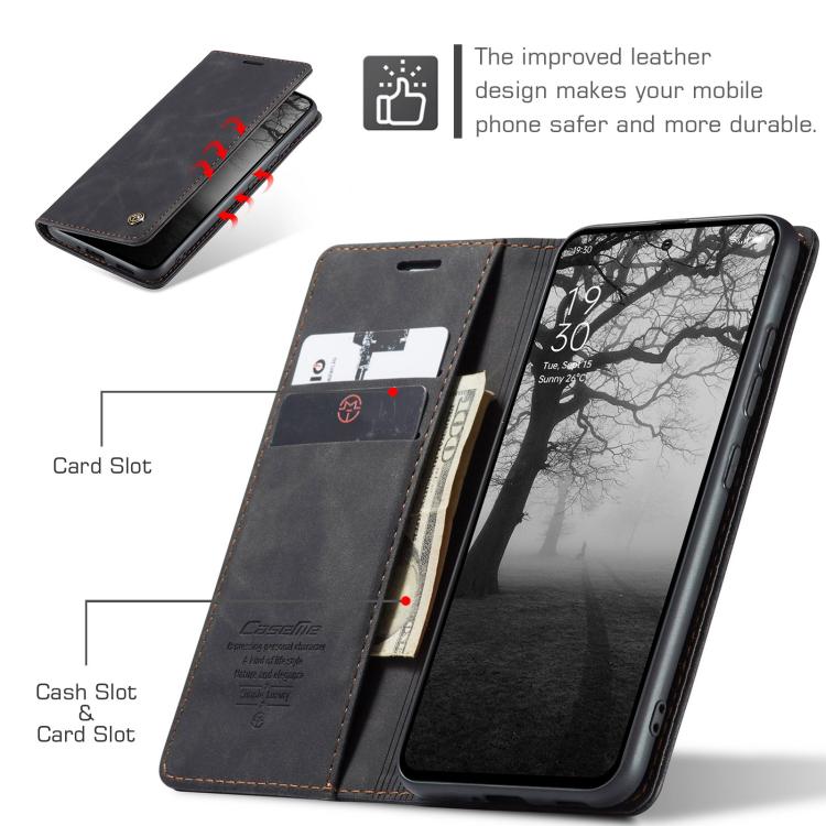 For OPPO Reno12 F /12 FS 5G CaseMe 013 Multifunctional Horizontal Flip Leather Phone Case(Black) - OPPO Cases by CaseMe | Online Shopping UK | buy2fix