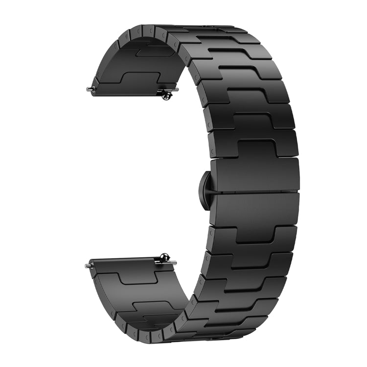 For Huawei Watch Ultimate Titanium Alloy 22mm Metal Watch Band(Black) - Watch Bands by buy2fix | Online Shopping UK | buy2fix