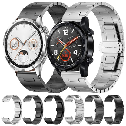 For Huawei Watch Ultimate Titanium Alloy 22mm Metal Watch Band(Black) - Watch Bands by buy2fix | Online Shopping UK | buy2fix