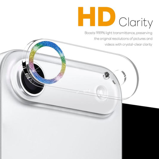 For iPhone Air NORTHJO Camera Lens Protector Glitter Ring 3D Tempered Glass Film(Colorful) - iPhone Air Tempered Glass by NORTHJO | Online Shopping UK | buy2fix