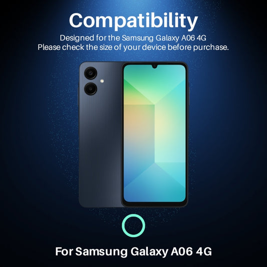 For Samsung Galaxy A06 4G NORTHJO Camera Lens Protector CD Metal Ring Tempered Glass Film(Black) - Galaxy Tempered Glass by NORTHJO | Online Shopping UK | buy2fix