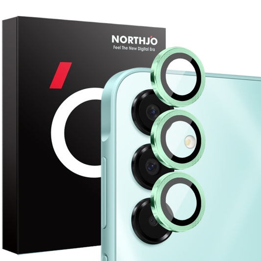 For Samsung Galaxy A16 5G NORTHJO Camera Lens Protector CD Metal Ring Tempered Glass Film(Green) - Galaxy Tempered Glass by NORTHJO | Online Shopping UK | buy2fix