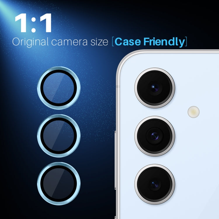 For Samsung Galaxy S24 FE 5G NORTHJO Camera Lens Protector CD Metal Ring Tempered Glass Film(Blue) - Galaxy S24 FE 5G Tempered Glass by NORTHJO | Online Shopping UK | buy2fix