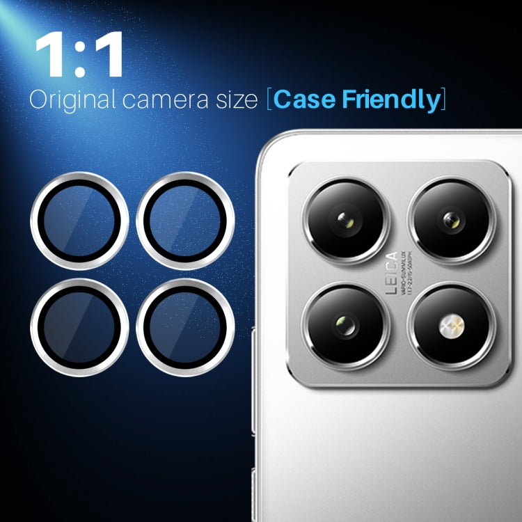 For Xiaomi 14T 5G NORTHJO Camera Lens Protector CD Metal Ring Tempered Glass Film(Silver) -  by NORTHJO | Online Shopping UK | buy2fix