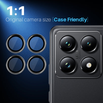 For Xiaomi 14T Pro 5G NORTHJO Camera Lens Protector CD Metal Ring Tempered Glass Film(Black) -  by NORTHJO | Online Shopping UK | buy2fix
