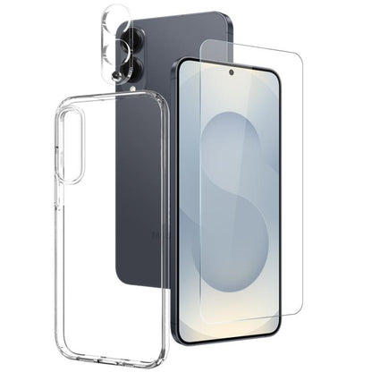 For Samsung Galaxy S25 Edge 5G NORTHJO TPU Case with Screen and Lens Film, Support Fingerprint Unlock(Transparent) - Galaxy S25 Edge 5G Cases by NORTHJO | Online Shopping UK | buy2fix