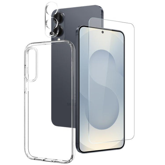 For Samsung Galaxy S25 Edge 5G NORTHJO TPU Case with Screen and Lens Film, Support Fingerprint Unlock(Transparent) - Galaxy S25 Edge 5G Cases by NORTHJO | Online Shopping UK | buy2fix