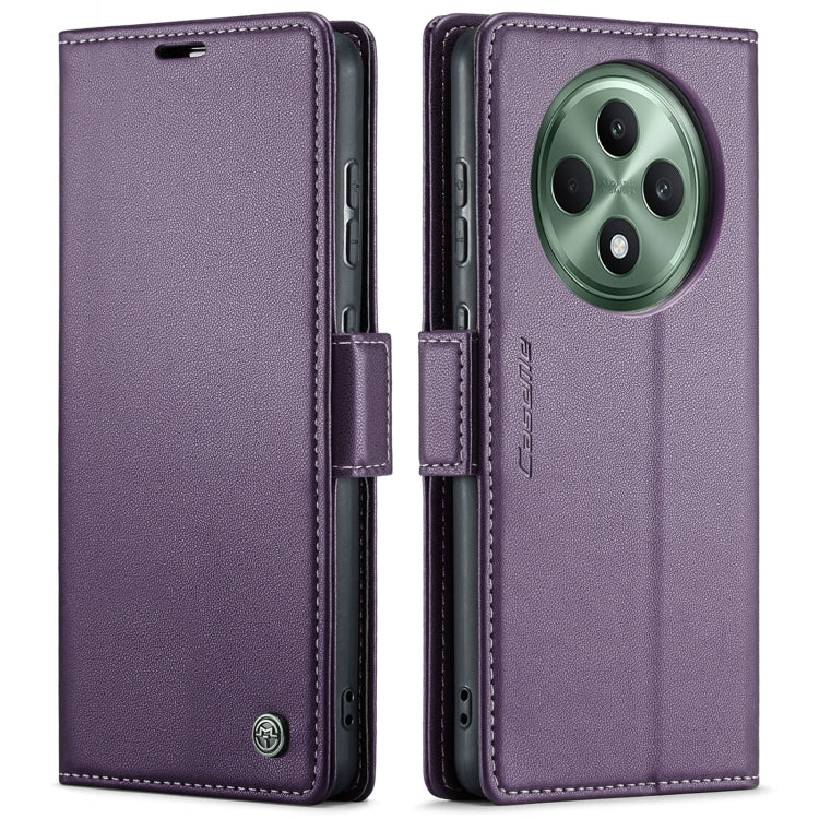 For OPPO Reno12 F /12 FS 5G CaseMe 023 Butterfly Buckle Litchi Texture RFID Anti-theft Leather Phone Case(Purple) - OPPO Cases by CaseMe | Online Shopping UK | buy2fix