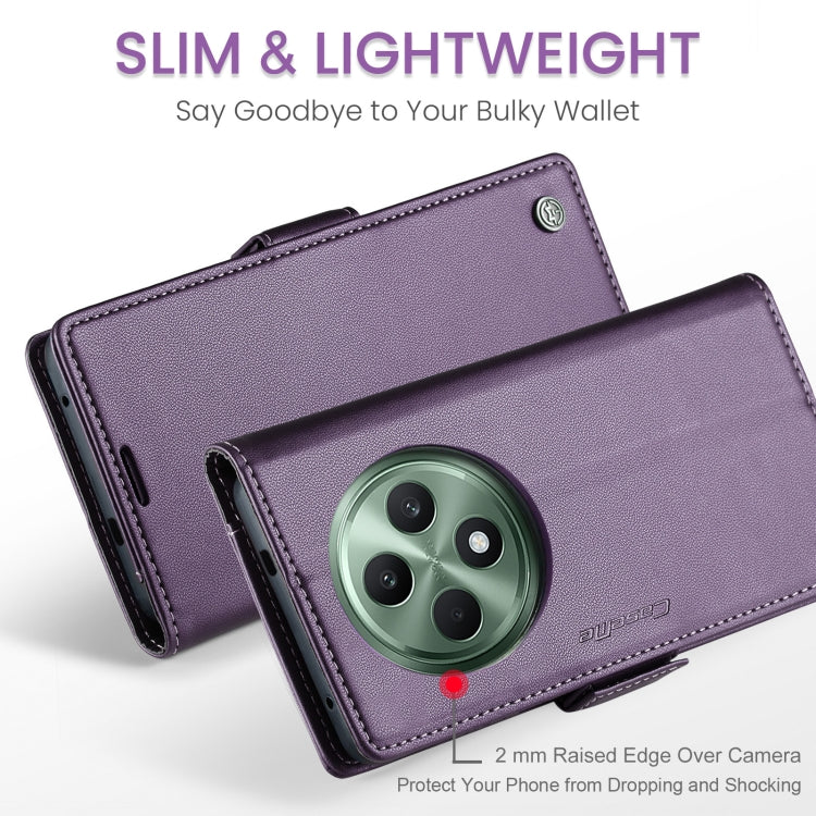For OPPO Reno12 F /12 FS 5G CaseMe 023 Butterfly Buckle Litchi Texture RFID Anti-theft Leather Phone Case(Purple) - OPPO Cases by CaseMe | Online Shopping UK | buy2fix