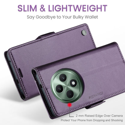 For OPPO Reno12 F /12 FS 5G CaseMe 023 Butterfly Buckle Litchi Texture RFID Anti-theft Leather Phone Case(Purple) - OPPO Cases by CaseMe | Online Shopping UK | buy2fix