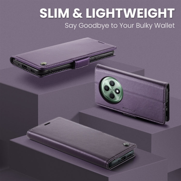 For OPPO Reno12 F /12 FS 5G CaseMe 023 Butterfly Buckle Litchi Texture RFID Anti-theft Leather Phone Case(Purple) - OPPO Cases by CaseMe | Online Shopping UK | buy2fix
