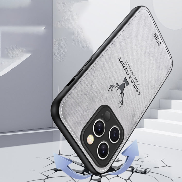 For iPhone 16 Pro Max Deer Head Cloth Skin All-inclusive Phone Case(Brown) by buy2fix