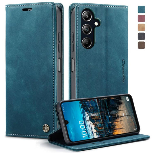 For Samsung Galaxy A16 5G CaseMe 013 Multifunctional Horizontal Flip Leather Phone Case(Blue) - Galaxy Phone Cases by CaseMe | Online Shopping UK | buy2fix