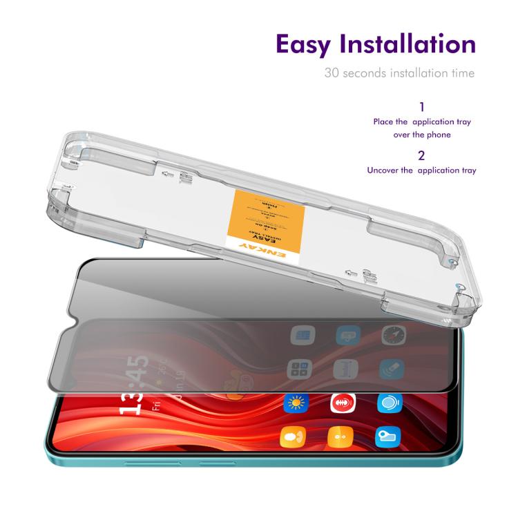 For Redmi A4 5G ENKAY Easy Install Anti-peeping Privacy Tempered Glass Film -  by ENKAY | Online Shopping UK | buy2fix