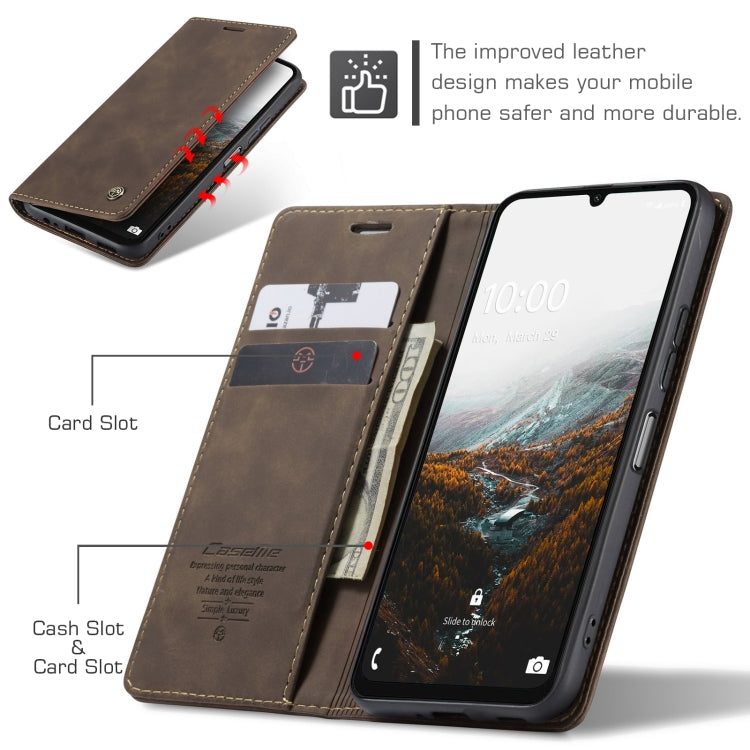 For Samsung Galaxy A07 / A06 CaseMe 013 Multifunctional Horizontal Flip Leather Phone Case(Coffee) by CaseMe