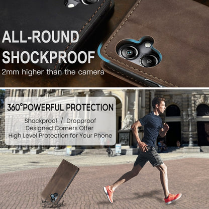 For Samsung Galaxy A07 / A06 CaseMe 013 Multifunctional Horizontal Flip Leather Phone Case(Coffee) by CaseMe