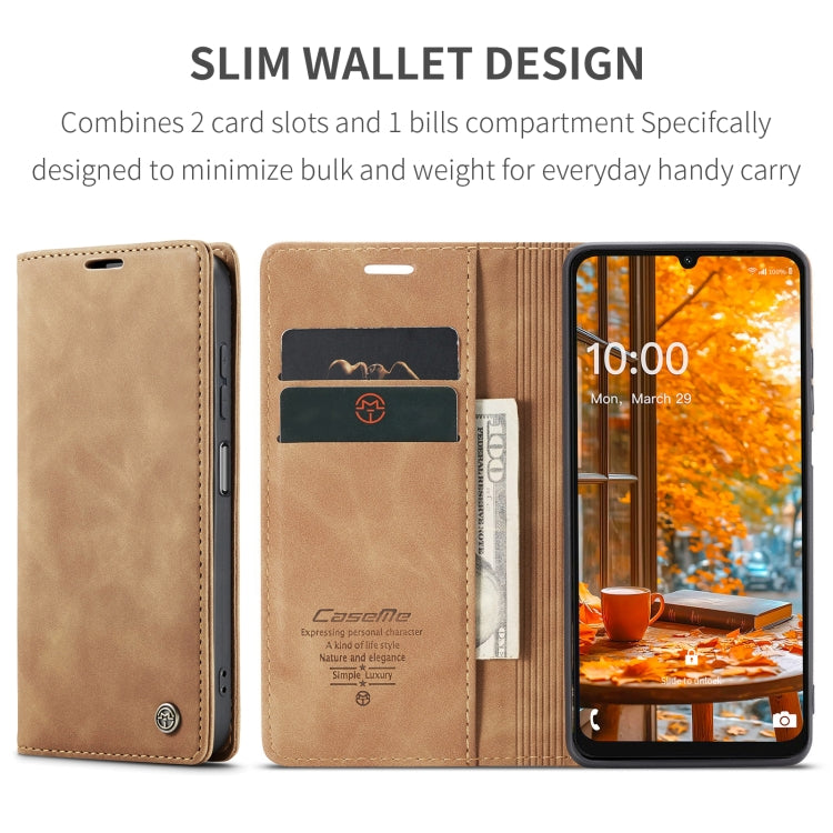 For Samsung Galaxy A07 / A06 CaseMe 013 Multifunctional Horizontal Flip Leather Phone Case(Brown) by CaseMe
