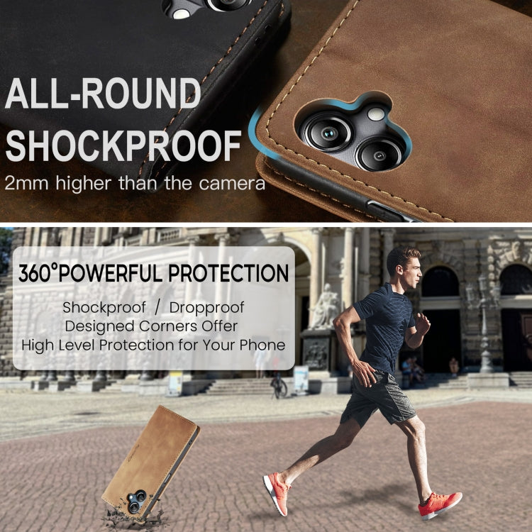 For Samsung Galaxy A07 / A06 CaseMe 013 Multifunctional Horizontal Flip Leather Phone Case(Brown) by CaseMe