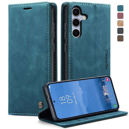 For Samsung Galaxy S25+ 5G CaseMe 013 Multifunctional Horizontal Flip Leather Phone Case(Blue) - Galaxy S25+ 5G Cases by CaseMe | Online Shopping UK | buy2fix
