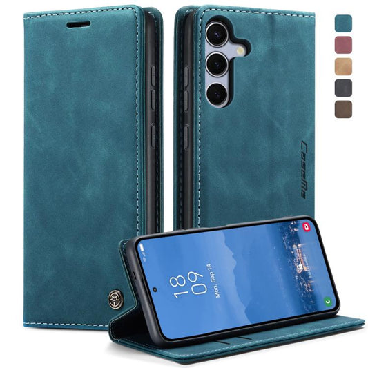 For Samsung Galaxy S25+ 5G CaseMe 013 Multifunctional Horizontal Flip Leather Phone Case(Blue) - Galaxy S25+ 5G Cases by CaseMe | Online Shopping UK | buy2fix