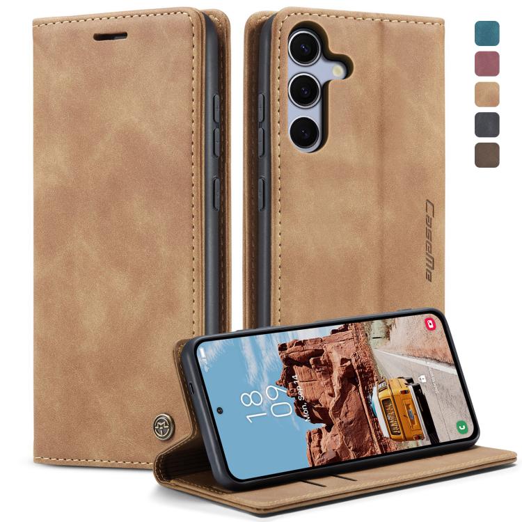 For Samsung Galaxy S25+ 5G CaseMe 013 Multifunctional Horizontal Flip Leather Phone Case(Brown) - Galaxy S25+ 5G Cases by CaseMe | Online Shopping UK | buy2fix