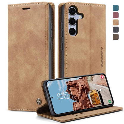 For Samsung Galaxy S25+ 5G CaseMe 013 Multifunctional Horizontal Flip Leather Phone Case(Brown) - Galaxy S25+ 5G Cases by CaseMe | Online Shopping UK | buy2fix