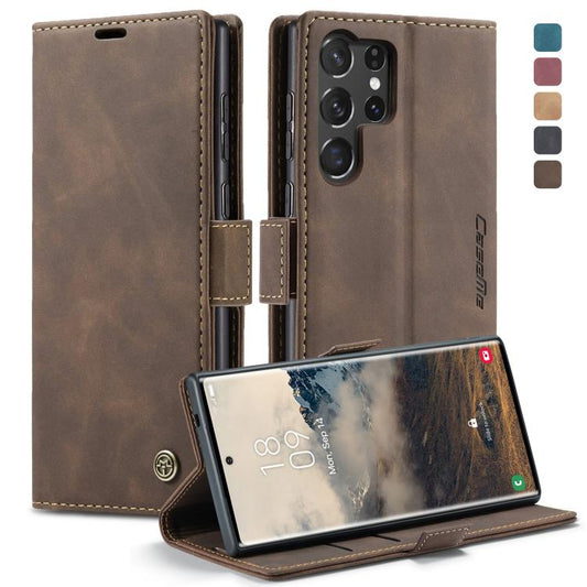 For Samsung Galaxy S25 Ultra 5G CaseMe 013 Multifunctional Horizontal Flip Leather Phone Case(Coffee) - Galaxy S25 Ultra 5G Cases by CaseMe | Online Shopping UK | buy2fix