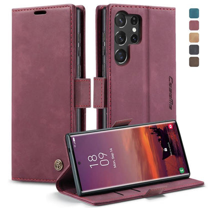 For Samsung Galaxy S25 Ultra 5G CaseMe 013 Multifunctional Horizontal Flip Leather Phone Case(Red) - Galaxy S25 Ultra 5G Cases by CaseMe | Online Shopping UK | buy2fix