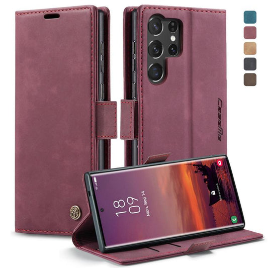 For Samsung Galaxy S25 Ultra 5G CaseMe 013 Multifunctional Horizontal Flip Leather Phone Case(Red) - Galaxy S25 Ultra 5G Cases by CaseMe | Online Shopping UK | buy2fix