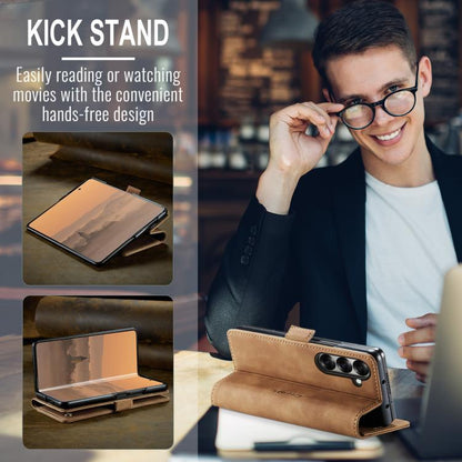 For Samsung Galaxy Z Fold7 CaseMe 013 Multifunctional Horizontal Flip Leather Phone Case(Brown) - Galaxy Z Fold7 5G Cases by CaseMe | Online Shopping UK | buy2fix