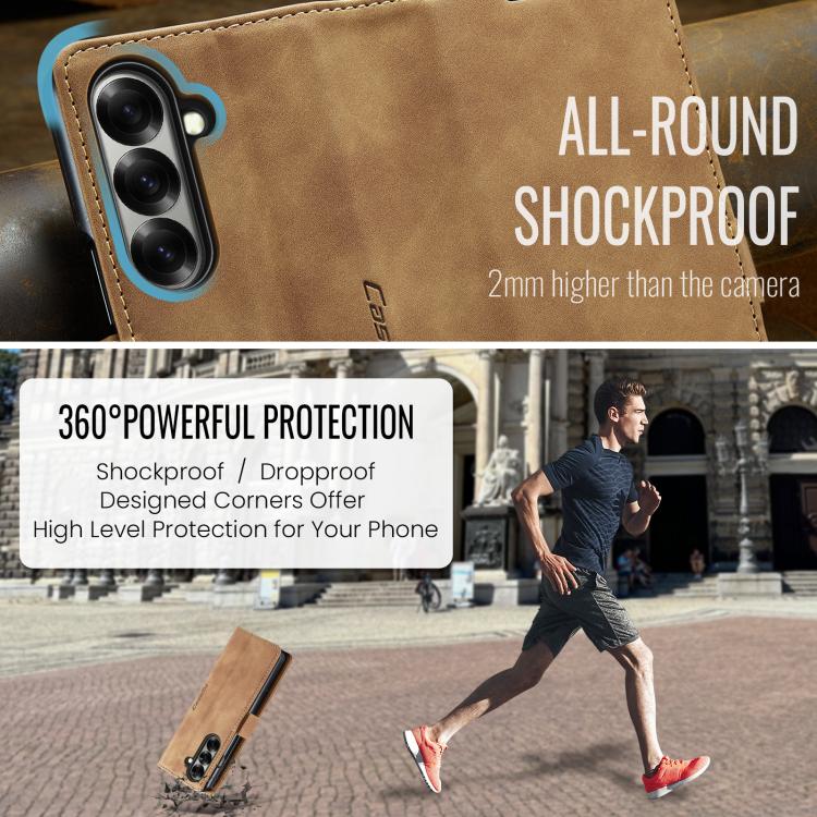 For Samsung Galaxy Z Fold7 CaseMe 013 Multifunctional Horizontal Flip Leather Phone Case(Brown) - Galaxy Z Fold7 5G Cases by CaseMe | Online Shopping UK | buy2fix