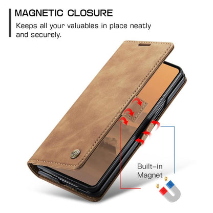 For Samsung Galaxy Z Fold7 CaseMe 013 Multifunctional Horizontal Flip Leather Phone Case(Brown) - Galaxy Z Fold7 5G Cases by CaseMe | Online Shopping UK | buy2fix