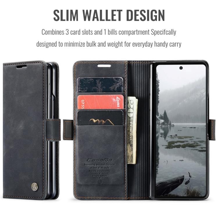 For Samsung Galaxy Z Fold7 CaseMe 013 Multifunctional Horizontal Flip Leather Phone Case(Black) - Galaxy Z Fold7 5G Cases by CaseMe | Online Shopping UK | buy2fix