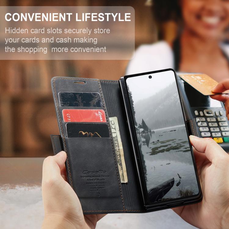 For Samsung Galaxy Z Fold7 CaseMe 013 Multifunctional Horizontal Flip Leather Phone Case(Black) - Galaxy Z Fold7 5G Cases by CaseMe | Online Shopping UK | buy2fix