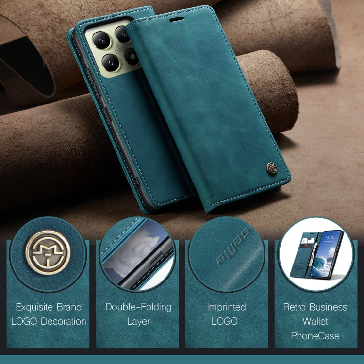 For Xiaomi 14T CaseMe 013 Multifunctional Horizontal Flip Leather Phone Case(Blue) - Xiaomi Cases by CaseMe | Online Shopping UK | buy2fix