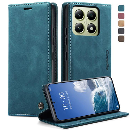 For Xiaomi 14T CaseMe 013 Multifunctional Horizontal Flip Leather Phone Case(Blue) - Xiaomi Cases by CaseMe | Online Shopping UK | buy2fix