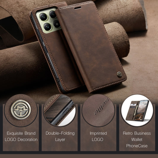 For Xiaomi 14T CaseMe 013 Multifunctional Horizontal Flip Leather Phone Case(Coffee) - Xiaomi Cases by CaseMe | Online Shopping UK | buy2fix