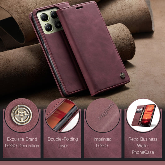 For Xiaomi 14T CaseMe 013 Multifunctional Horizontal Flip Leather Phone Case(Red) - Xiaomi Cases by CaseMe | Online Shopping UK | buy2fix