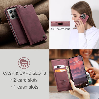 For Xiaomi 14T Pro CaseMe 013 Multifunctional Horizontal Flip Leather Phone Case(Red) - Xiaomi Cases by CaseMe | Online Shopping UK | buy2fix