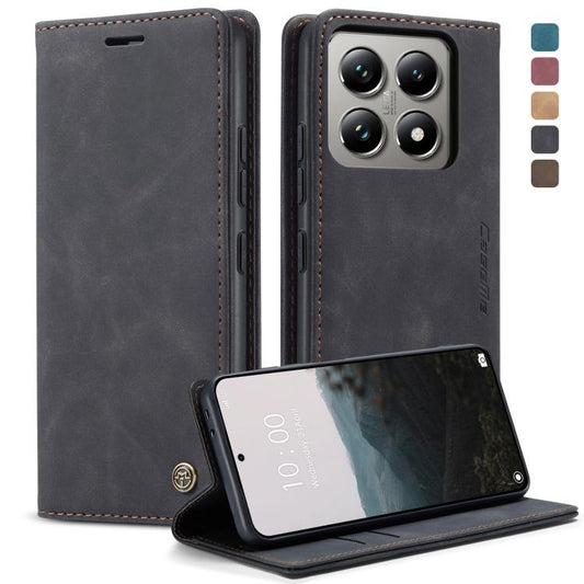 For Xiaomi 14T Pro CaseMe 013 Multifunctional Horizontal Flip Leather Phone Case(Black) - Xiaomi Cases by CaseMe | Online Shopping UK | buy2fix