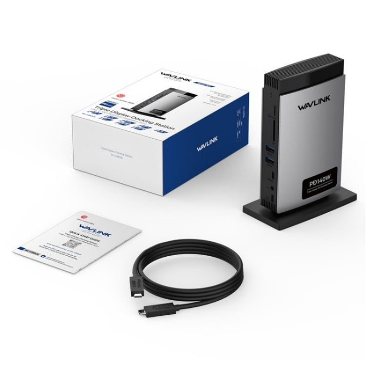 WAVLINK WL-UMD26 11 in 1 140W PD 3.1 USB-C 8K Displayport Charging Docking Station - USB HUB by WAVLINK | Online Shopping UK | buy2fix