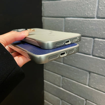 For iPhone 16 AG Carbon Fiber Frameless MagSafe Phone Case(Gold) - iPhone 16 Cases by buy2fix | Online Shopping UK | buy2fix