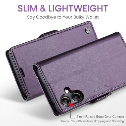 For Samsung Galaxy A07 / A06 CaseMe 023 Butterfly Buckle Litchi Texture RFID Anti-theft Leather Phone Case(Purple) by CaseMe